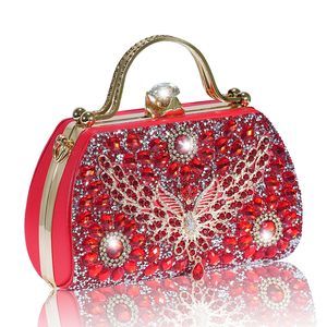 Rhinestone Evening Pea Clutch Purses Diamond Handbag Weddings :'D